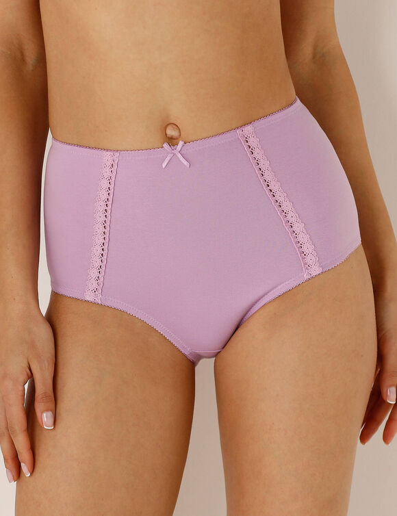 Culotte coton forme super maxi - lot de 2 (bleu + parme) Culotte coton forme super maxi - lot de 2 (bleu + parme)